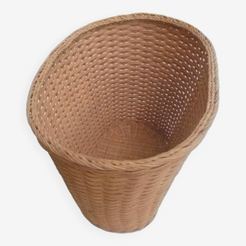 rattan waste paper basket