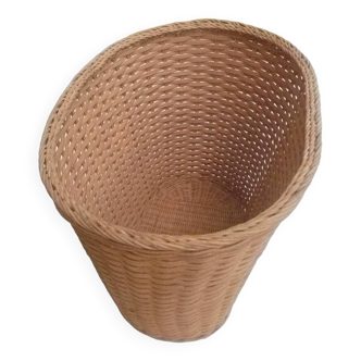 rattan waste paper basket