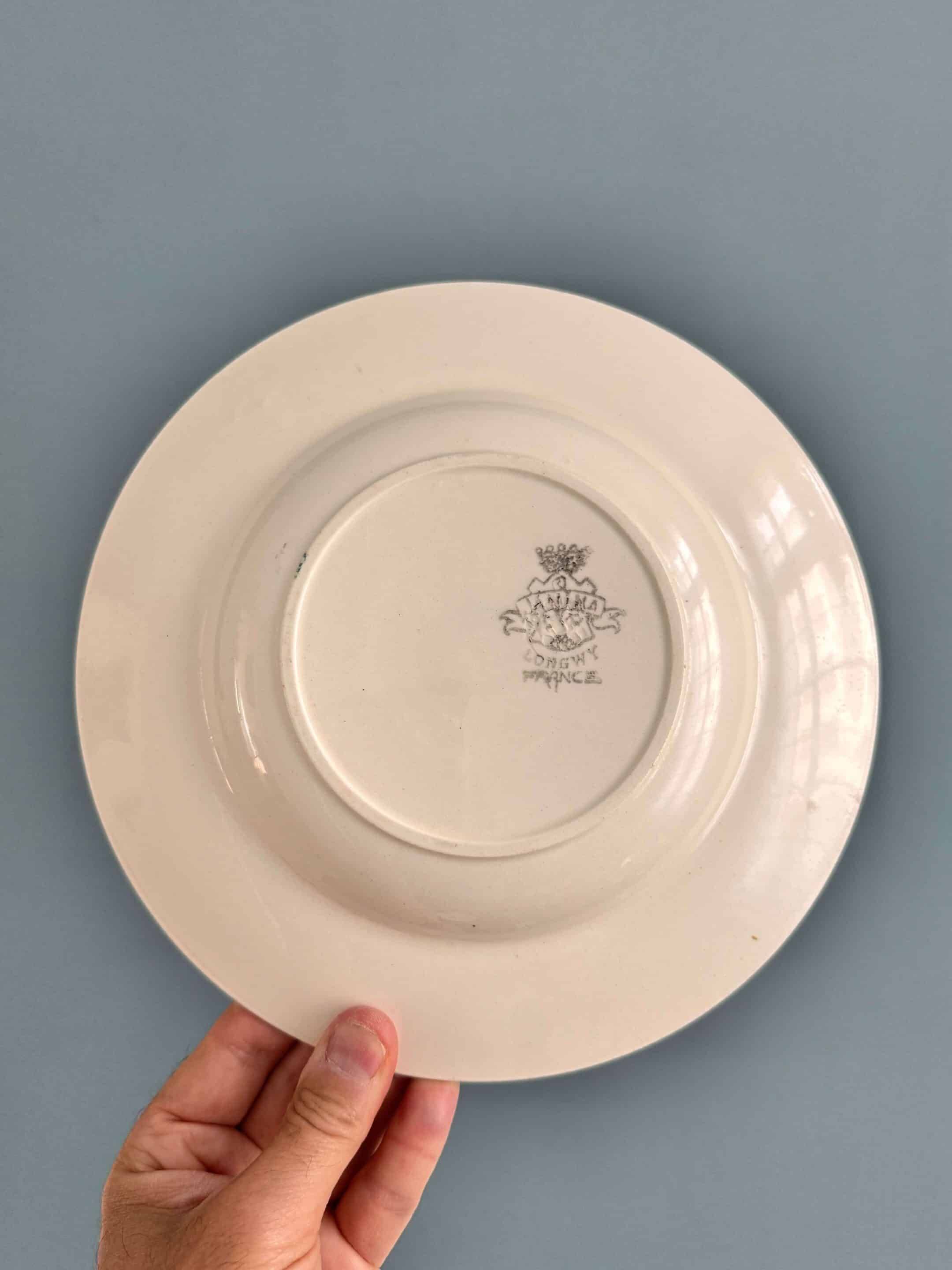 Set of 12 soup plates 1900 “Janina” Longwy
