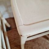 4 mismatched antique bistro chairs