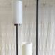Modernist three-light floor lamp with opaline tulip - 1950s/60s