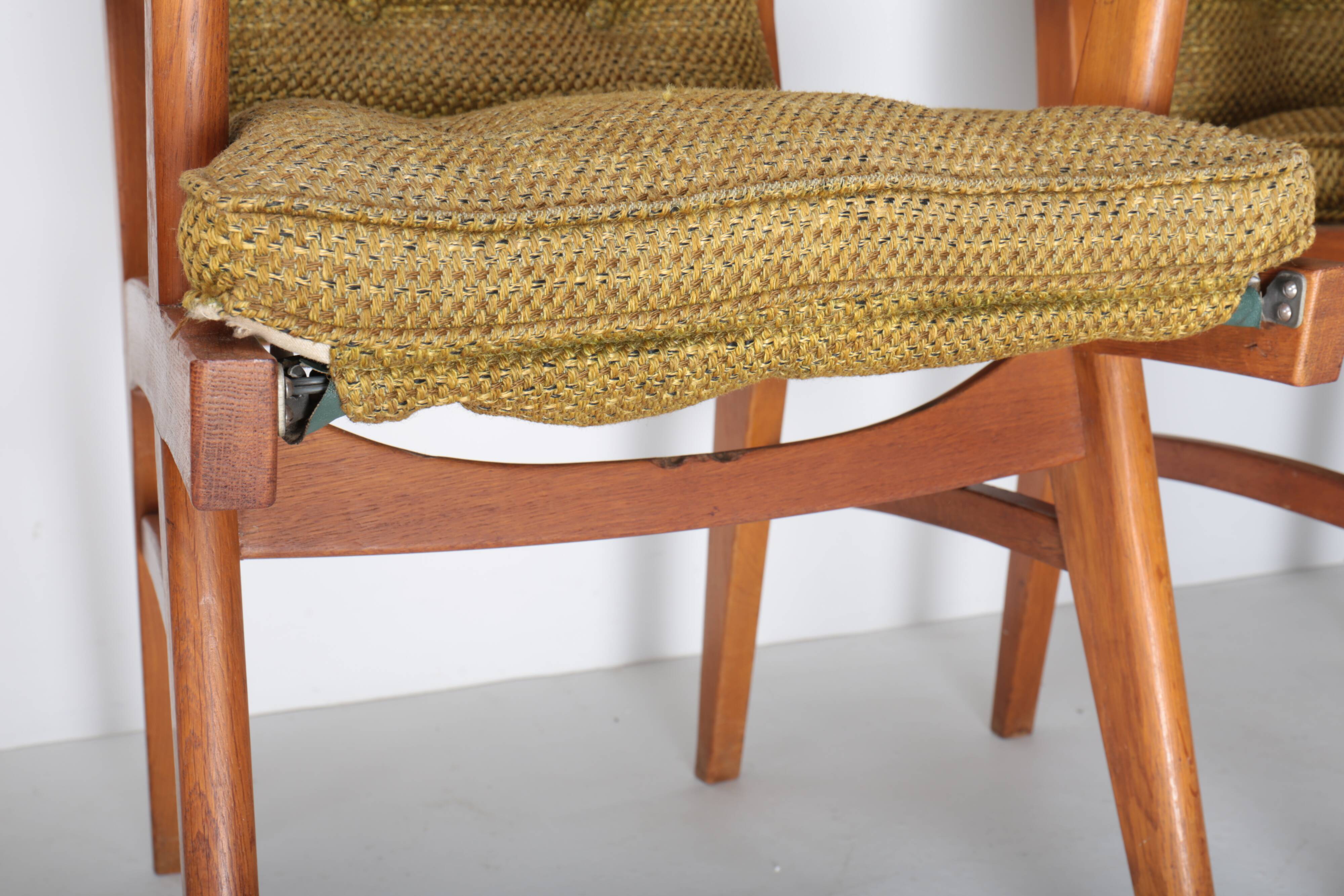 Set of 4 vintage Free-Span FS-116 armchairs, 50s