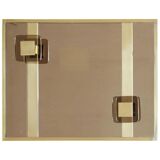 Regency Style Brass and Glass Coat Rack, Italy 1970s