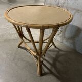 Rattan coffee table from the 70s