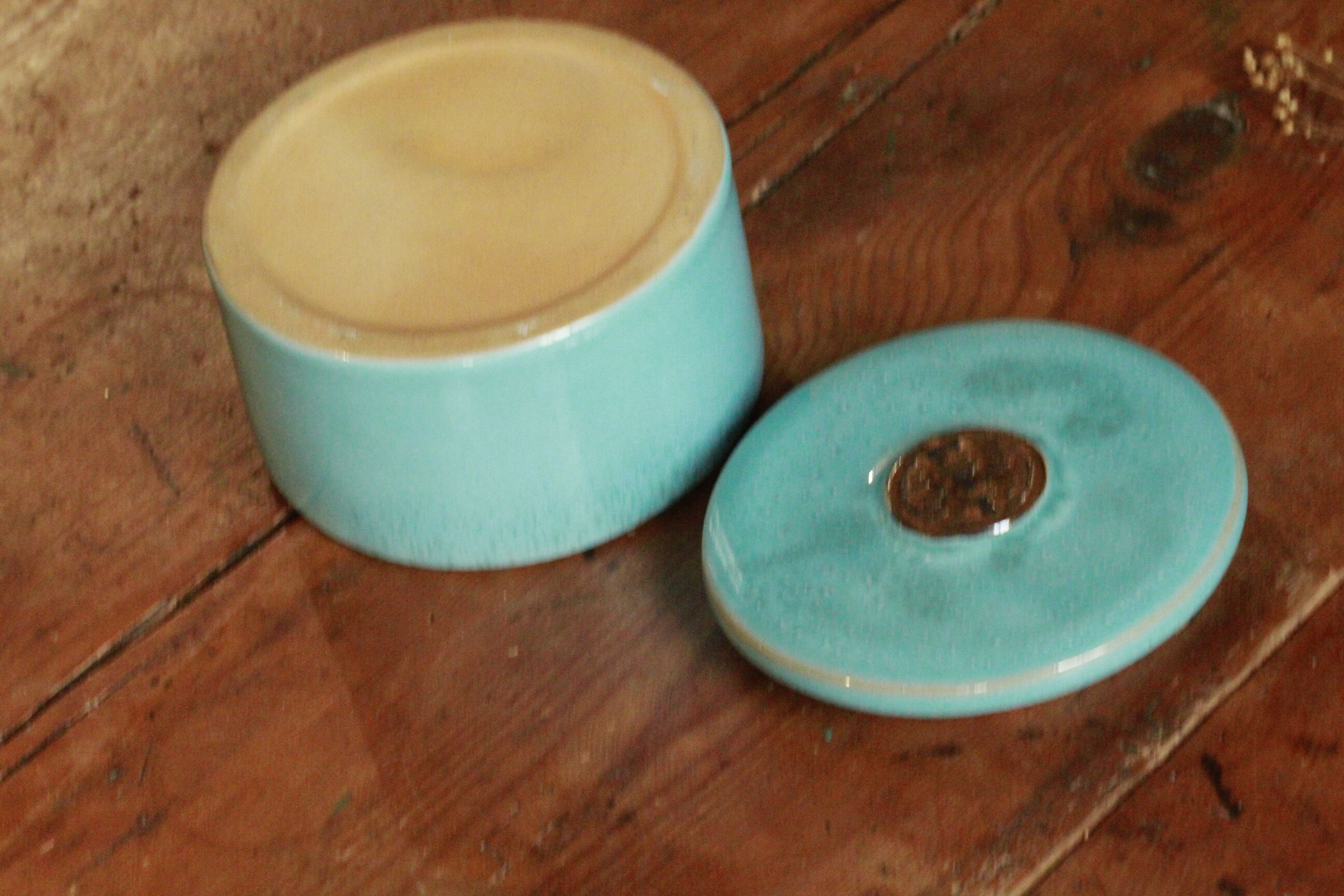 Japanese blue ceramic box