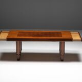 Art Deco parquetry dining table, France, 1930s