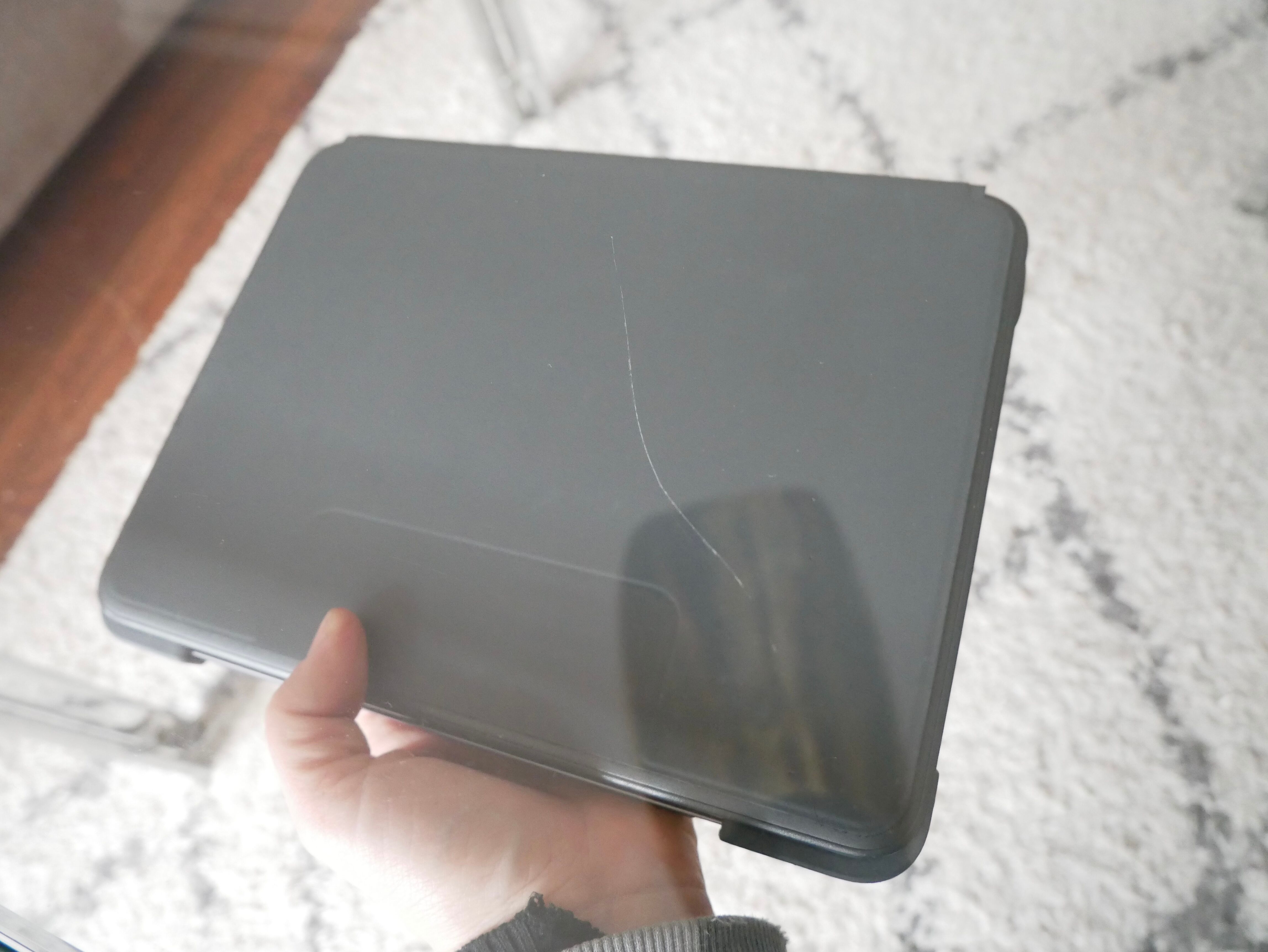 Coffee table in glass and chrome design 70s