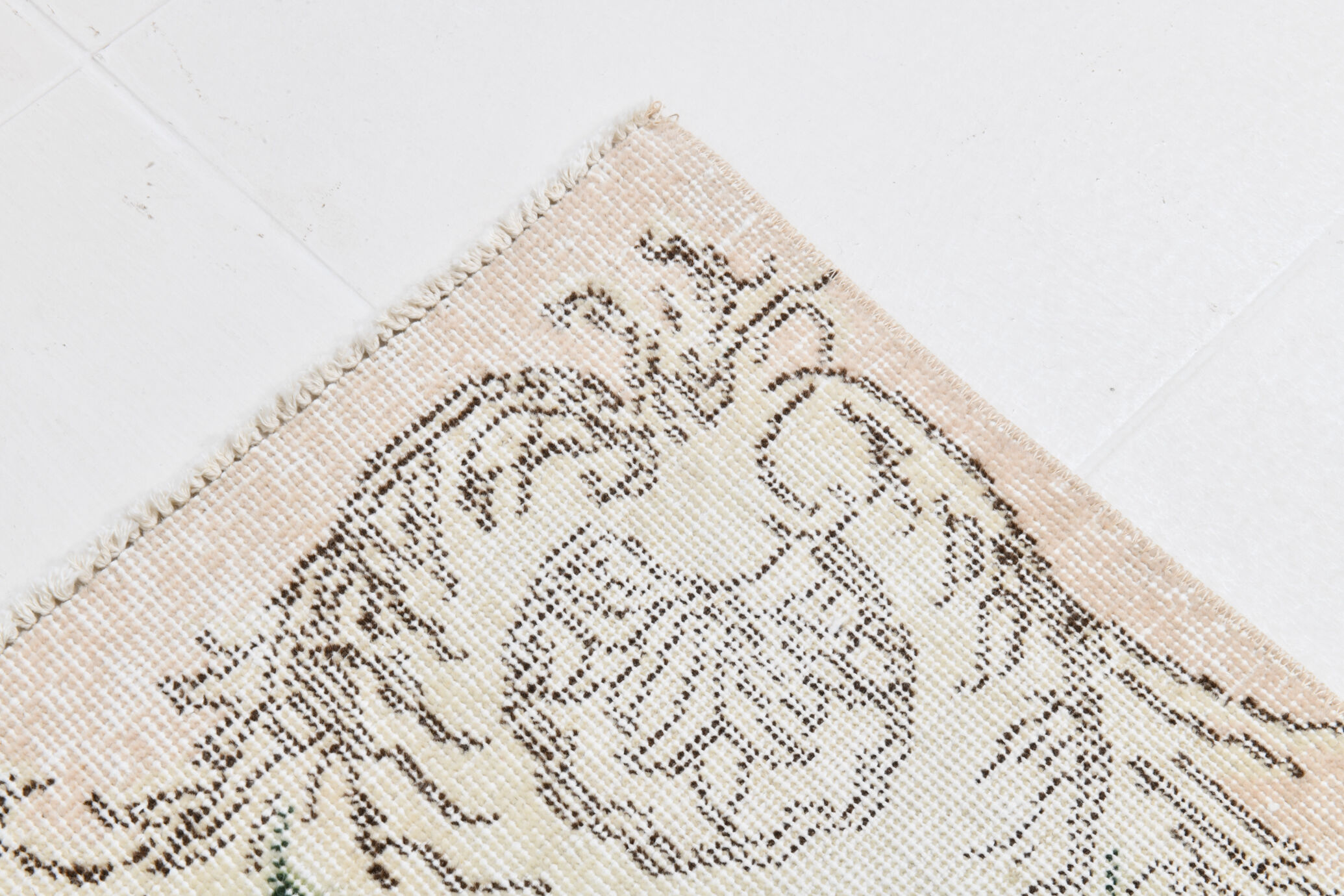 7x10 shades of beige turkish rug, 211x320cm