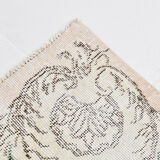 7x10 shades of beige turkish rug, 211x320cm