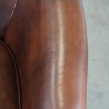 Cow leather club chair in English style