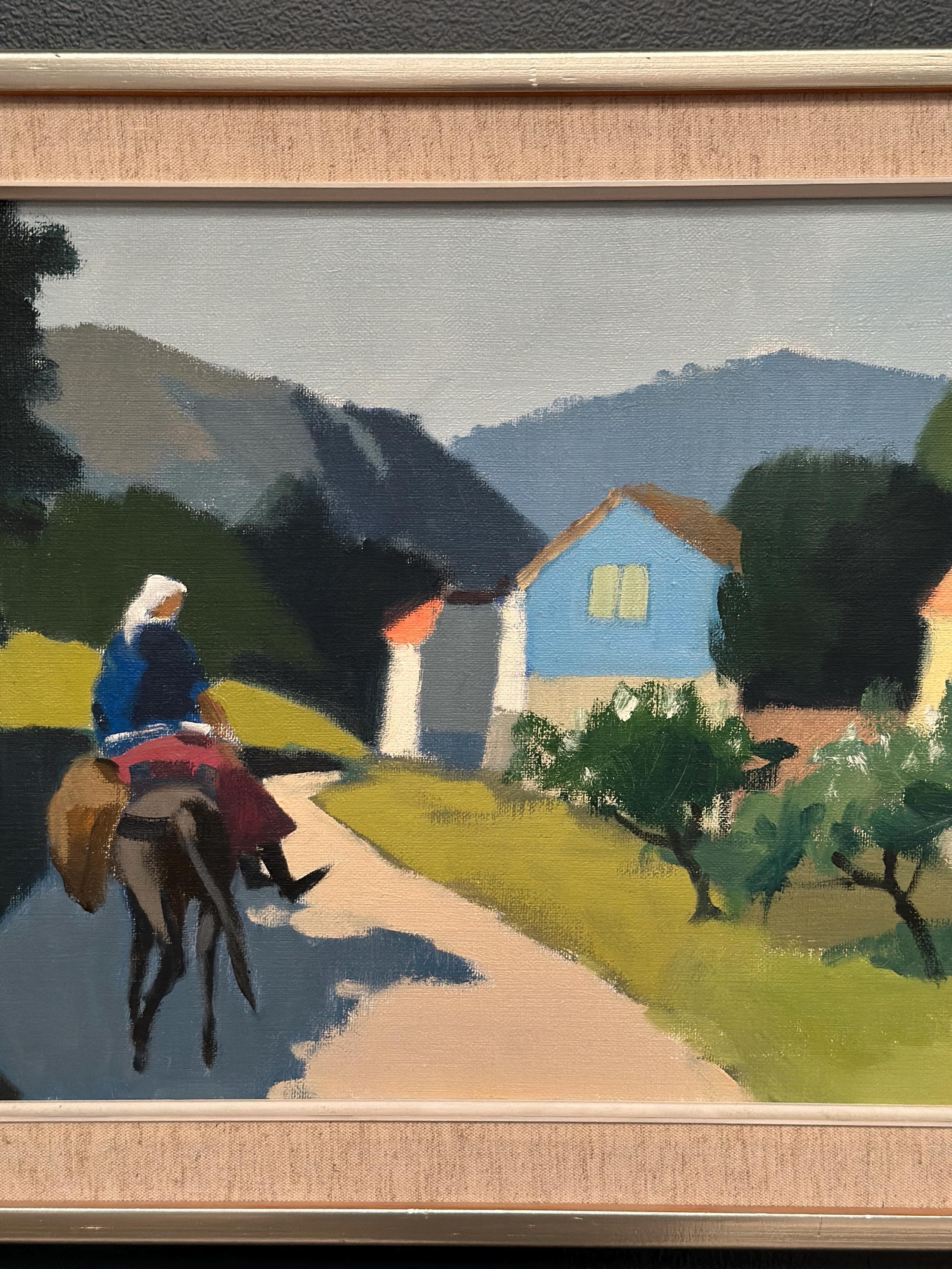 Swedish Oil on Canvas – “Riders on the Road, Crete by Stig Wernheden