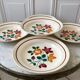 Set of 5 hollow plates Terre de Fer Longchamp early twentieth century