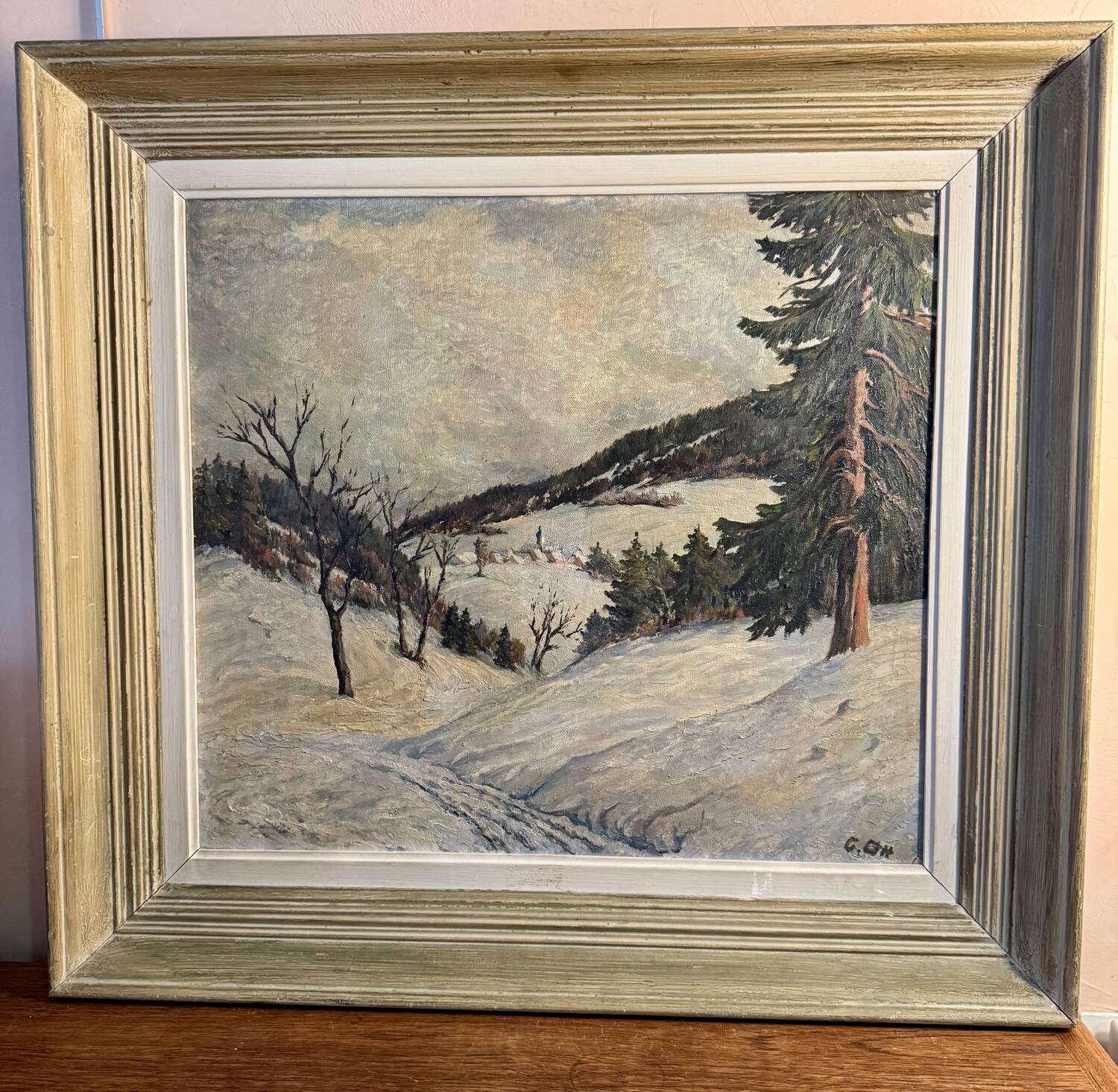 Winter Mountain Painting