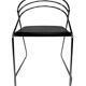4 chaises minimalistes en fil d'acier chromé, années 80