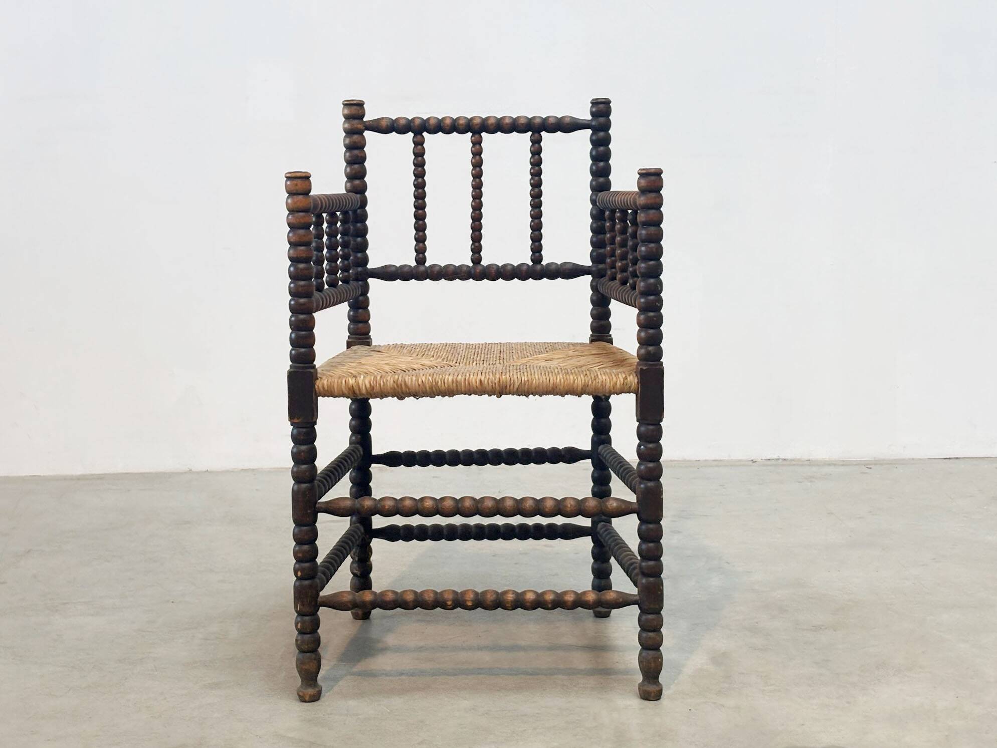 1930's Bobbin easy chair low back