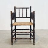 1930's Bobbin easy chair low back