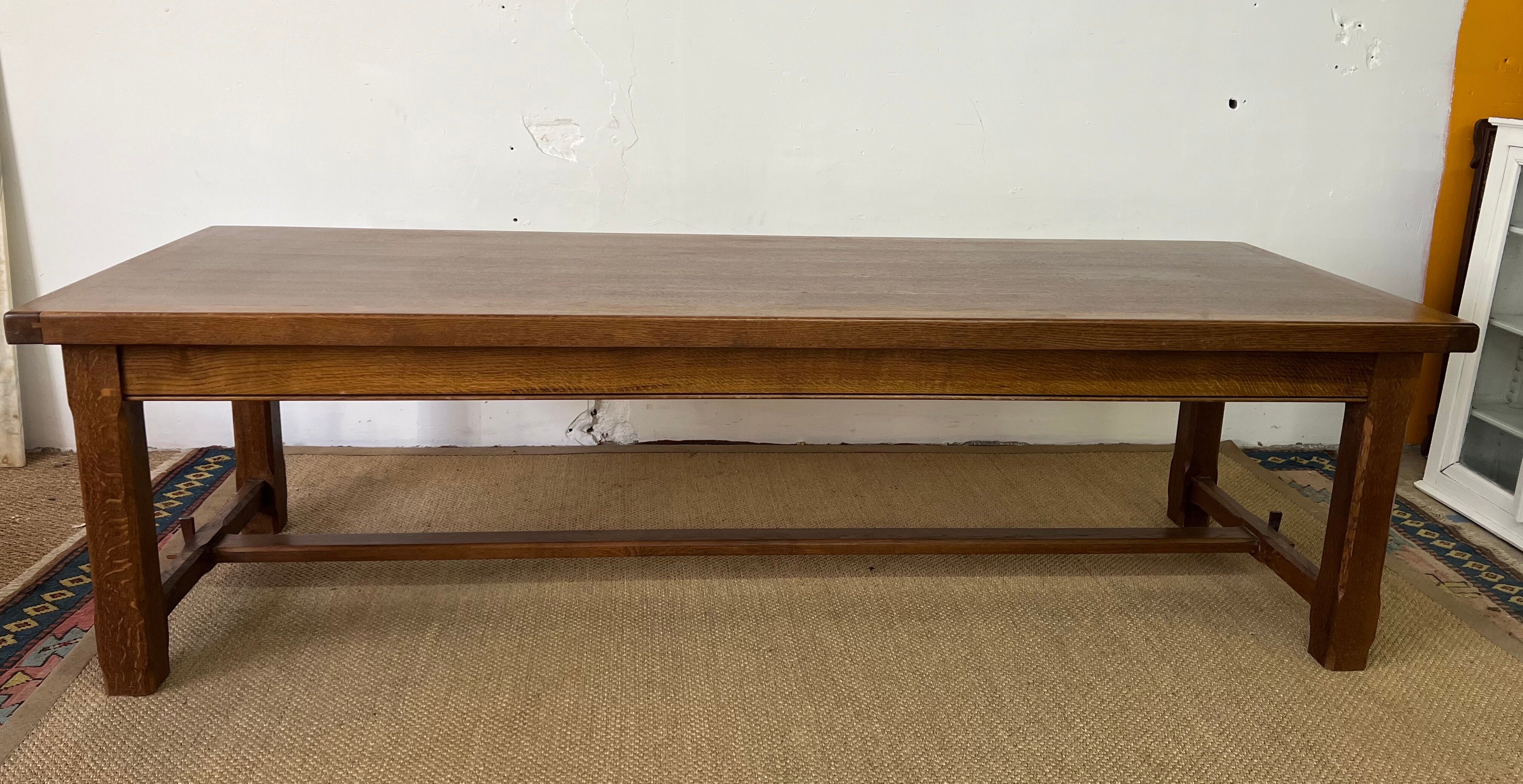 Wooden farmhouse table