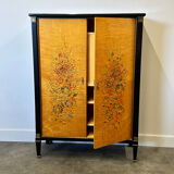 Exquisite 1950s neoclassical sycamore secretaire by Frères De Coene, Belgium.