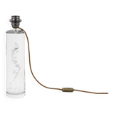 Daum France, cylindrical bubble glass lamp, circa 1975