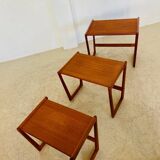 Vintage Danish mid-century retro Kai Kristiansen nesting tables 1960s