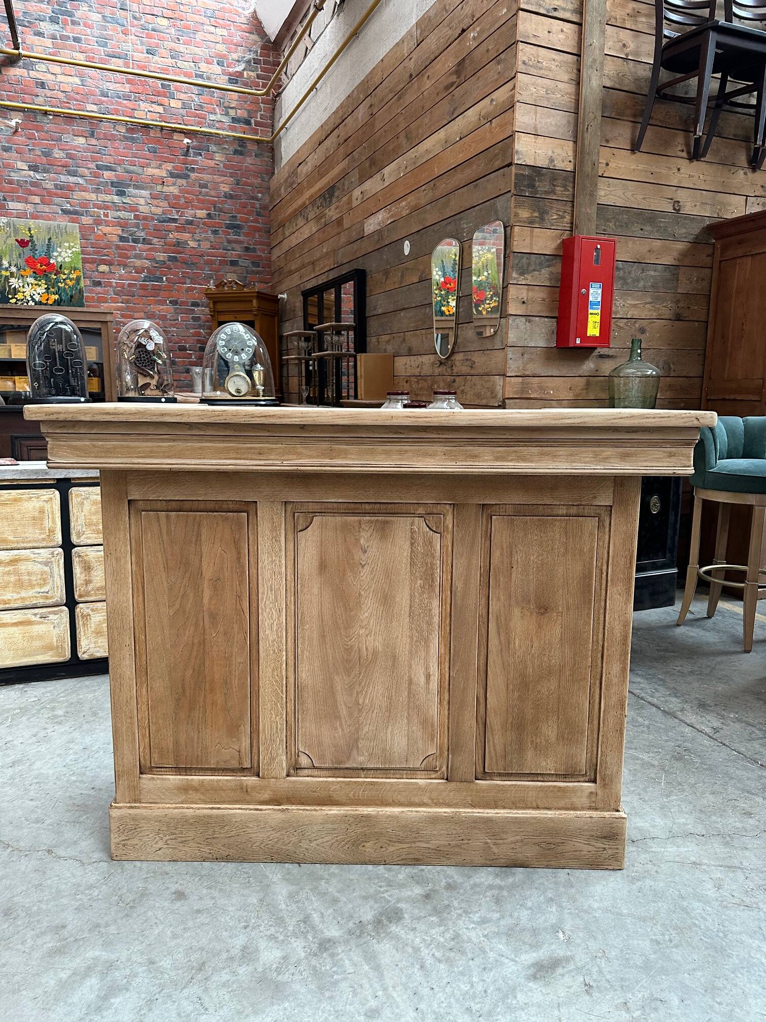 Solid oak bar from the 1950s
