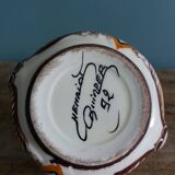 Henriot Quimper salt cellar in the shape of swans