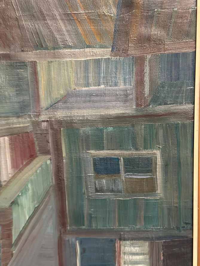 Swedish Mid‑Century Oil on Panel – by Ragnar Svedberg – Exterior