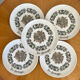 Ensemble de 5 assiettes à fromage Gien vintage