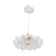 Vintage glass pendant lamp from Clichy
