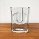 Postmodern glass block vase by Rosenthal, 1980s.