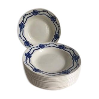 Assiettes creuses en faïence de Badonwiller