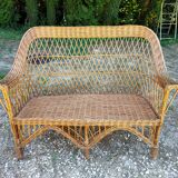 Rattan bench