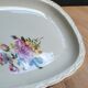Vintage oval serving platter in white porcelain
