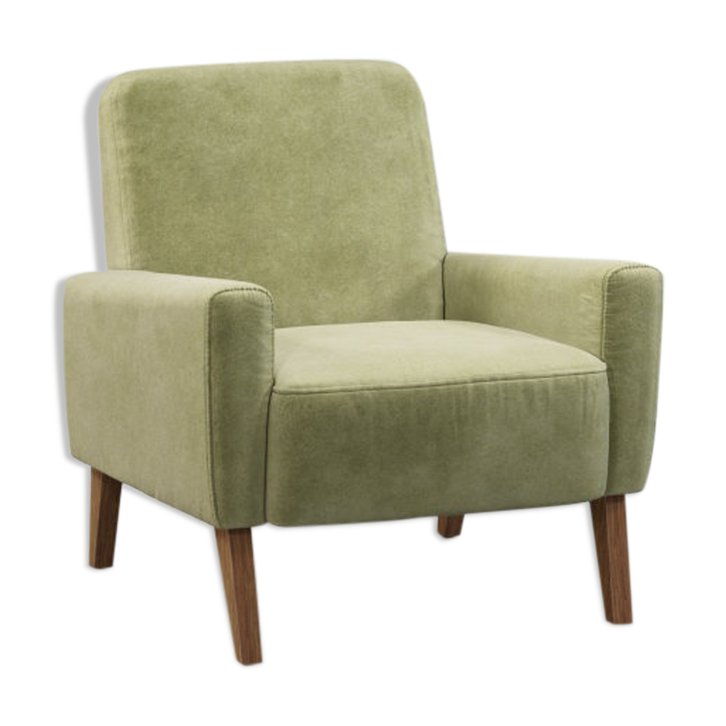 Fauteuil Marlon velour artichaut