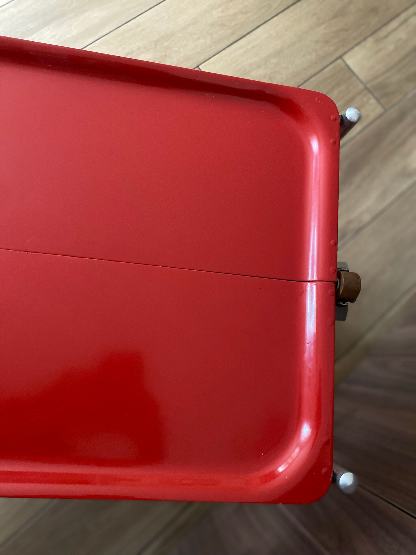 Service trolley rolling table Platex Textable red 70s Space Age