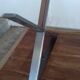 Table with raw solid top