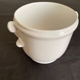 Cache-pot en faïence blanche