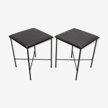 Pair of black stools 1960s