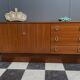 Sideboard brass grips on the drawers 1970s palisander