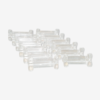 Suite of 12 glass knives holder