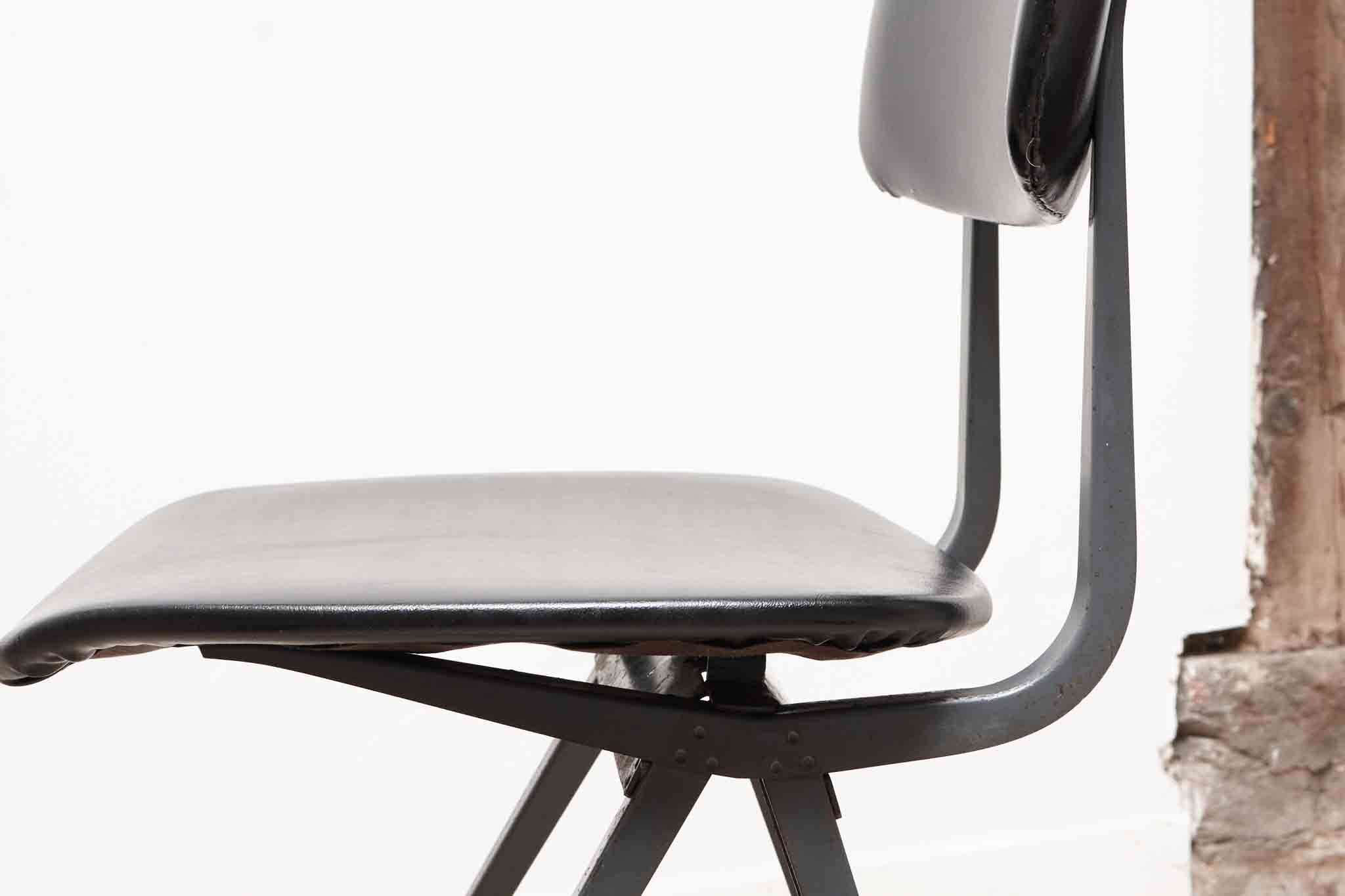 Chair "Result" Friso Kramer imitation leather black