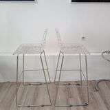Paire de tabourets de bar design Spider Made in Italy