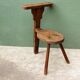Chaise de traite, art populaire, Alpes, 19ème siècle