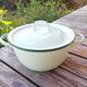 Cocotte vert mint en tôle émaillée