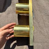 Minimalist 60s brass wall light with 3 sockets by Beisl Leuchte, Germany