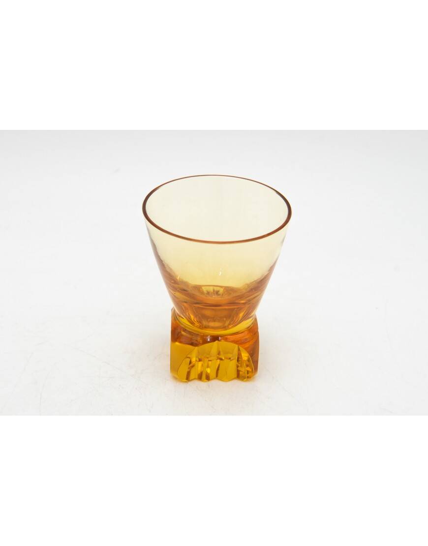 Crystal carafe and 5 glasses, WMF Germany, Art Deco.