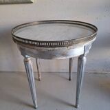 White marble bouillotte coffee table
