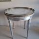 Table basse bouillotte en marbre blanc