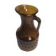 Old molded glass pitcher Brown form geometric decanter Vintage kitchen
