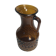 Old molded glass pitcher Brown form geometric decanter Vintage kitchen